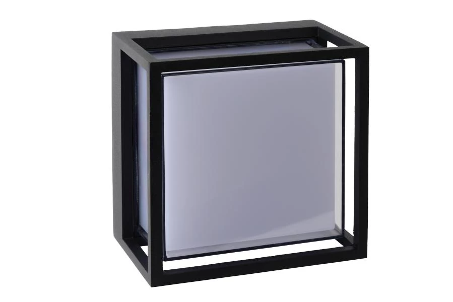 Lucide SINGA LED - Wandlamp Binnen/Buiten - LED - 1x10W 3000K - IP54 - Zwart - uitgezet